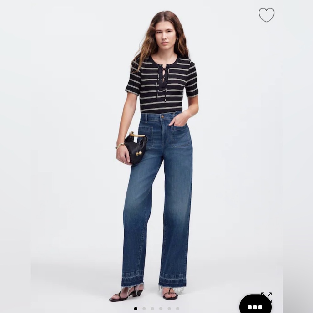 Madewell Emmett Wide-Leg Jean: Let Down Hem Edition